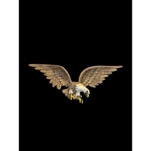 Vtg Atlantic Mold Ceramic Painted American Bald Eagle Wall Hanging Plaque 23”